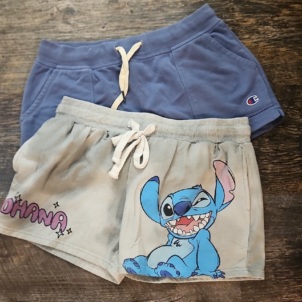 Champion Blue Shorts and Stitch Gray Shorts